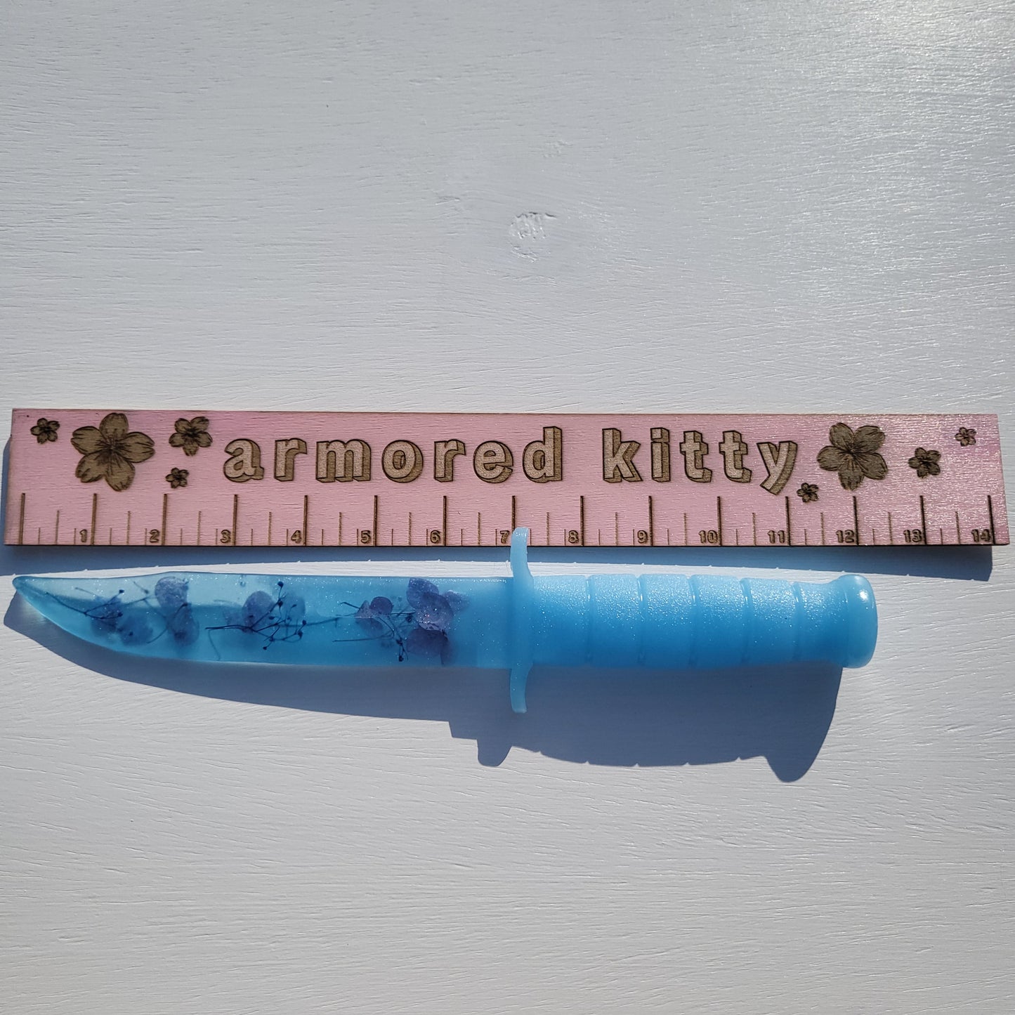Dark Blue Floral Resin Replica Tactical Piece