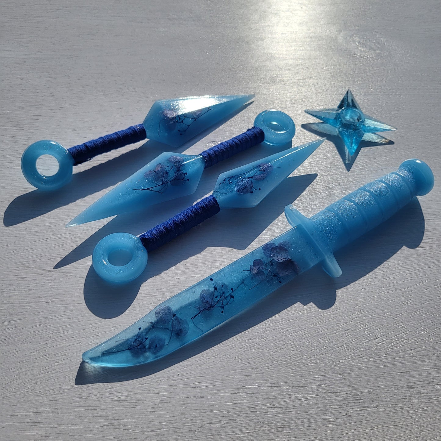 Dark Blue Floral Resin Replica Tactical Piece