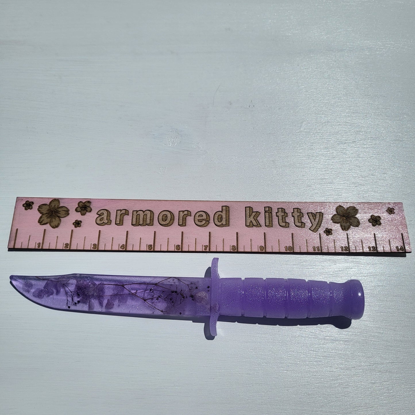Purple Floral Resin Replica Tactical Piece