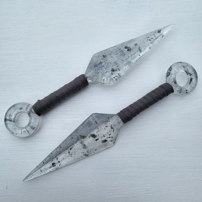 Silver Flake Resin Replica Cosplay Ninja Tool