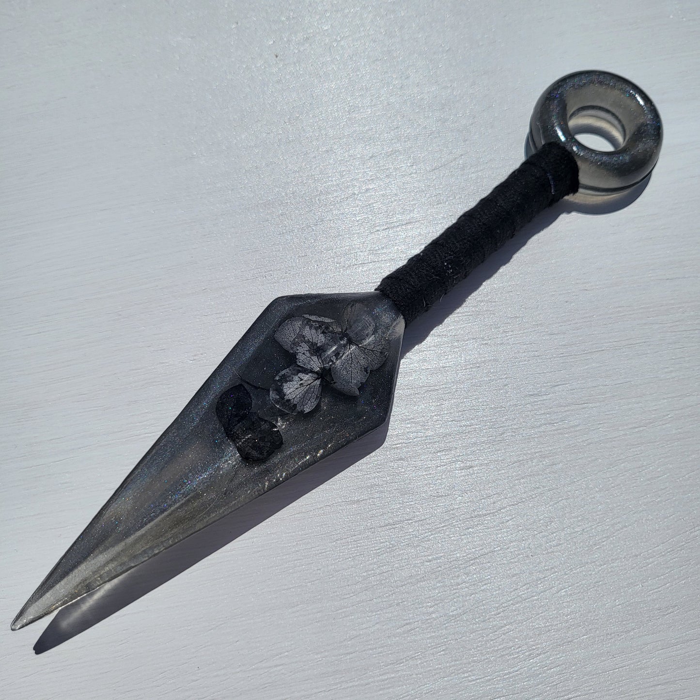 Black Floral Resin Replica Cosplay Ninja Tool