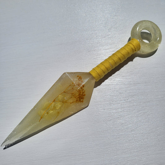 Yellow Floral Resin Replica Cosplay Ninja Tool