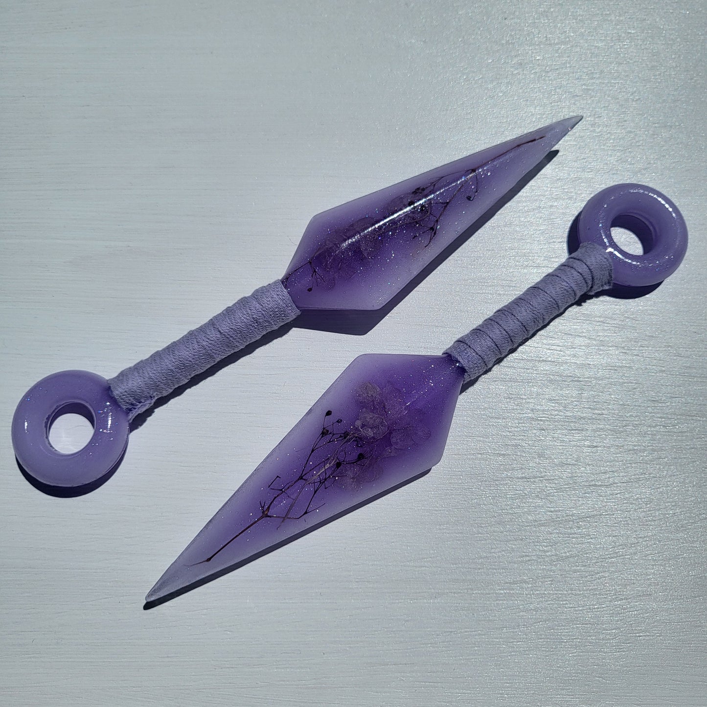 Purple Floral Resin Replica Cosplay Ninja Tool