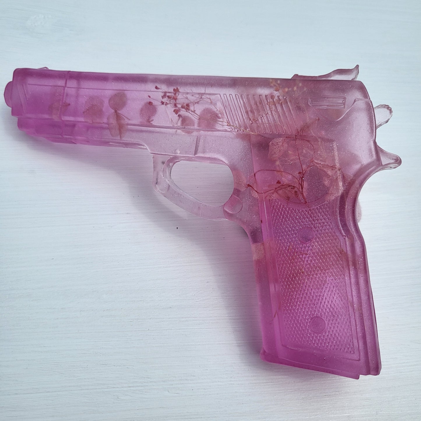 Dark Pink Floral Resin Replica Piece