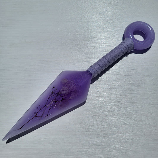 Purple Floral Resin Replica Cosplay Ninja Tool